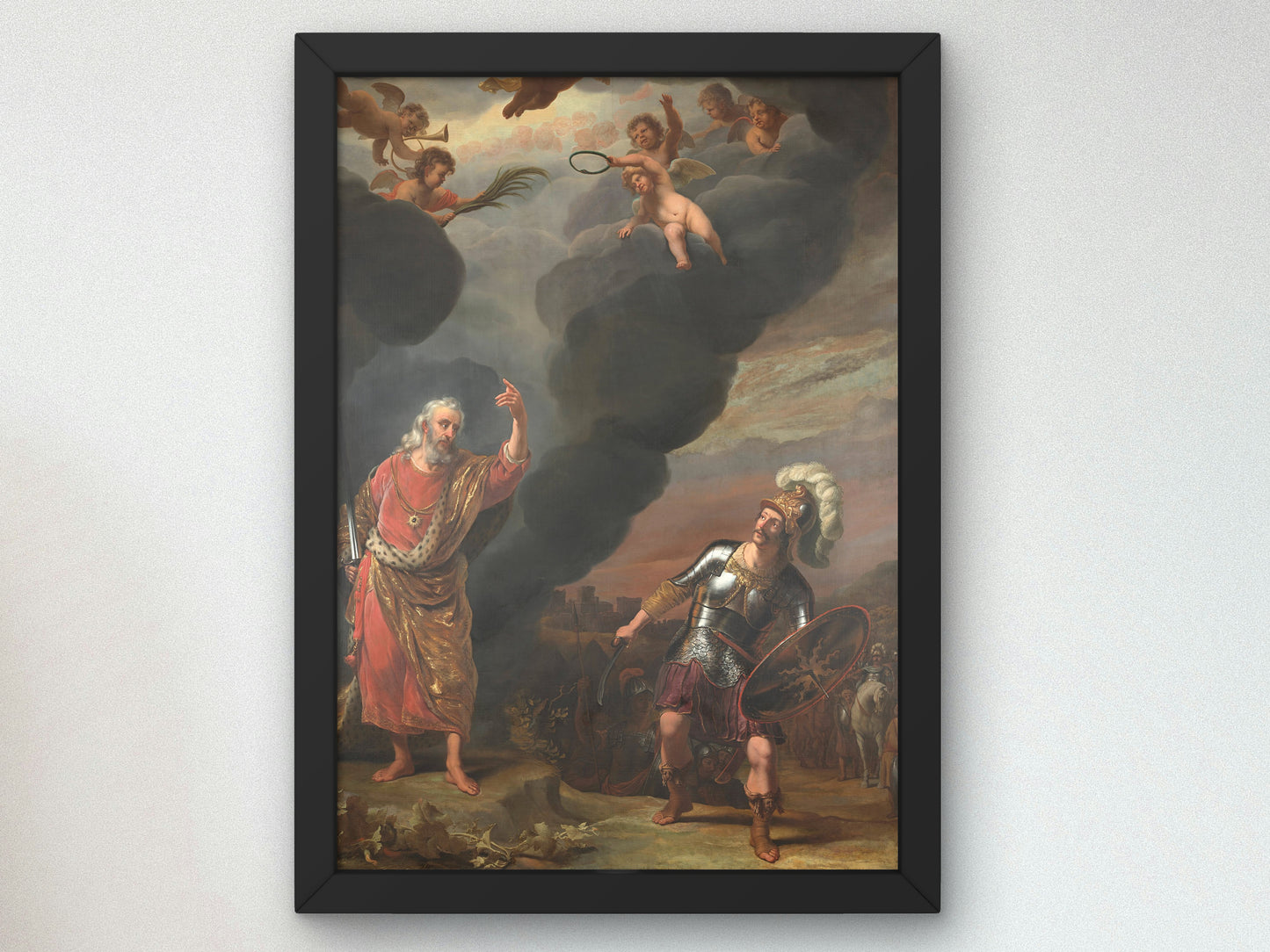 The Captain of God's Army Appearing to Joshua by Ferdinand Bol 1660, Wall Art Print, Fine Art Reproduction, Museum Quality Decor, Poster