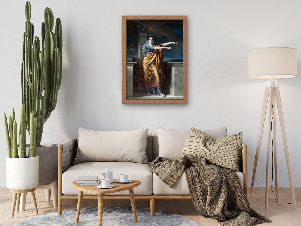 Polyhymnia, Muse of Eloquence by Charles Meynier 1800, Wall Art Print, Fine Art Reproduction, Museum Quality Decor, Poster