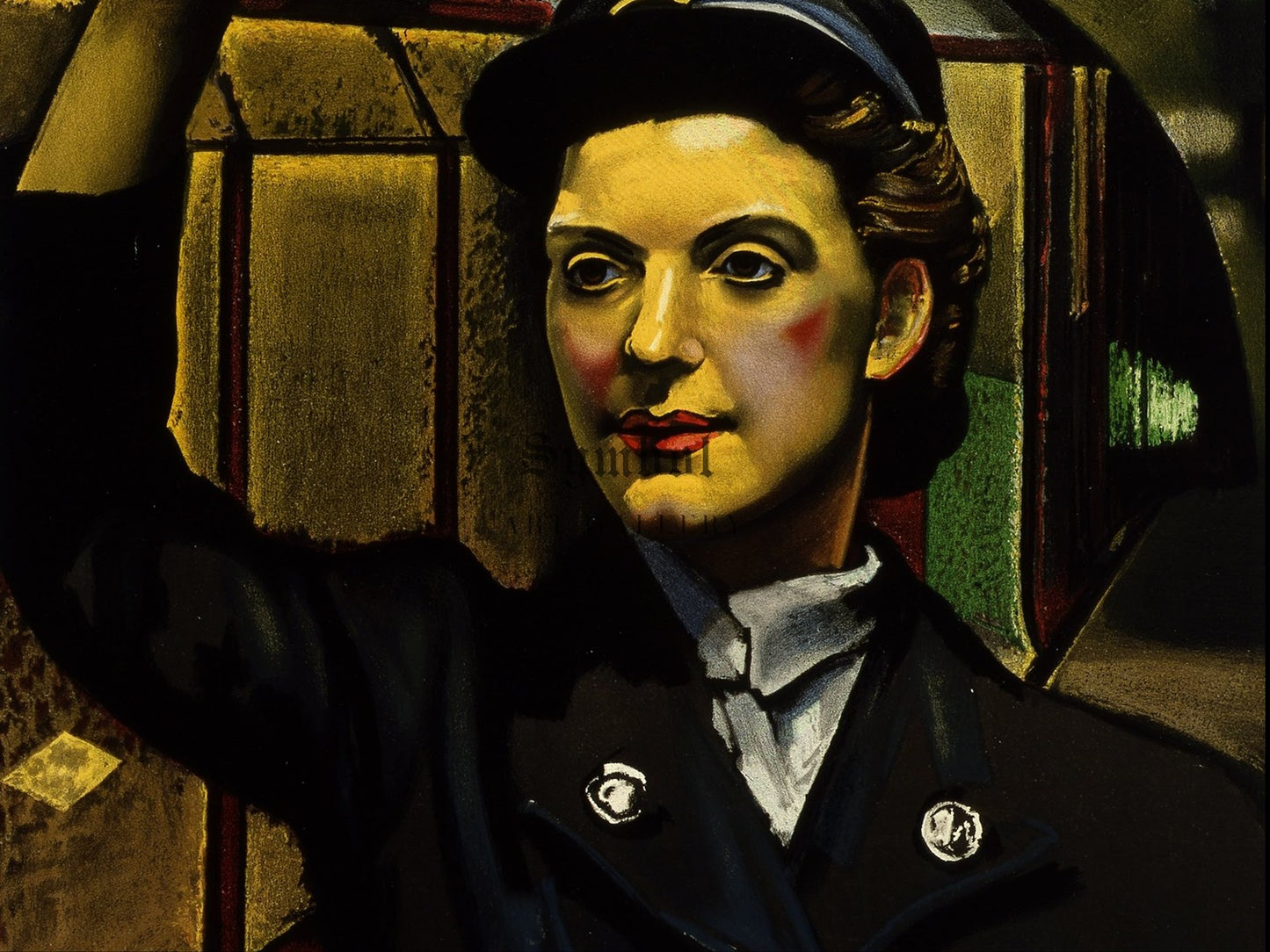 Seeing it Through Station Woman by Eric Kennington 1944, Wall Art Print, Fine Art Reproduction, Museum Quality Decor, Poster
