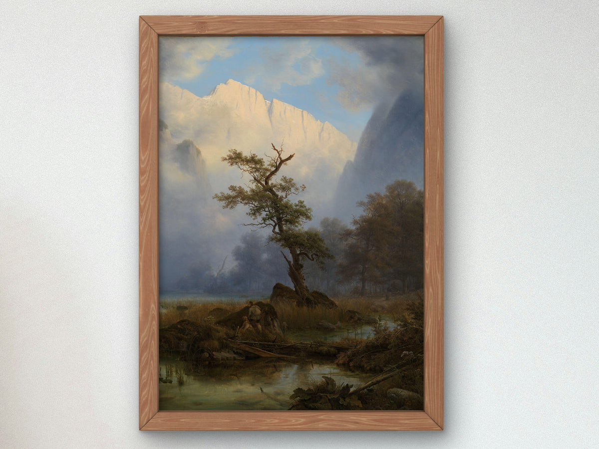 Duck Shooting on an Autumn Morning by Königssee by Thomas Fearnley 1835, Wall Art Print, Fine Art Reproduction, Museum Quality Decor, Poster