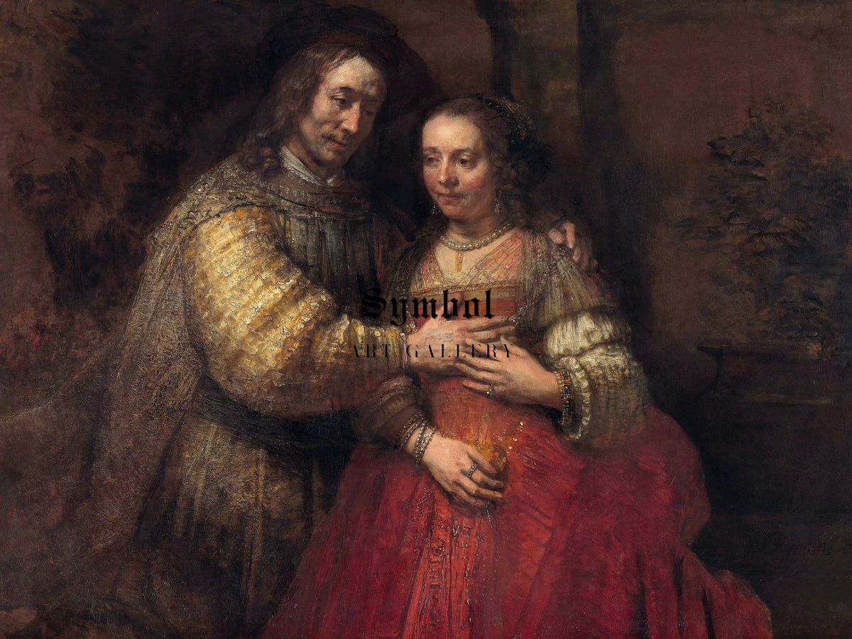 The Jewish Bride by Rembrandt van Rijn 1665, Wall Art Print, Fine Art Reproduction, Museum Quality Decor, Poster