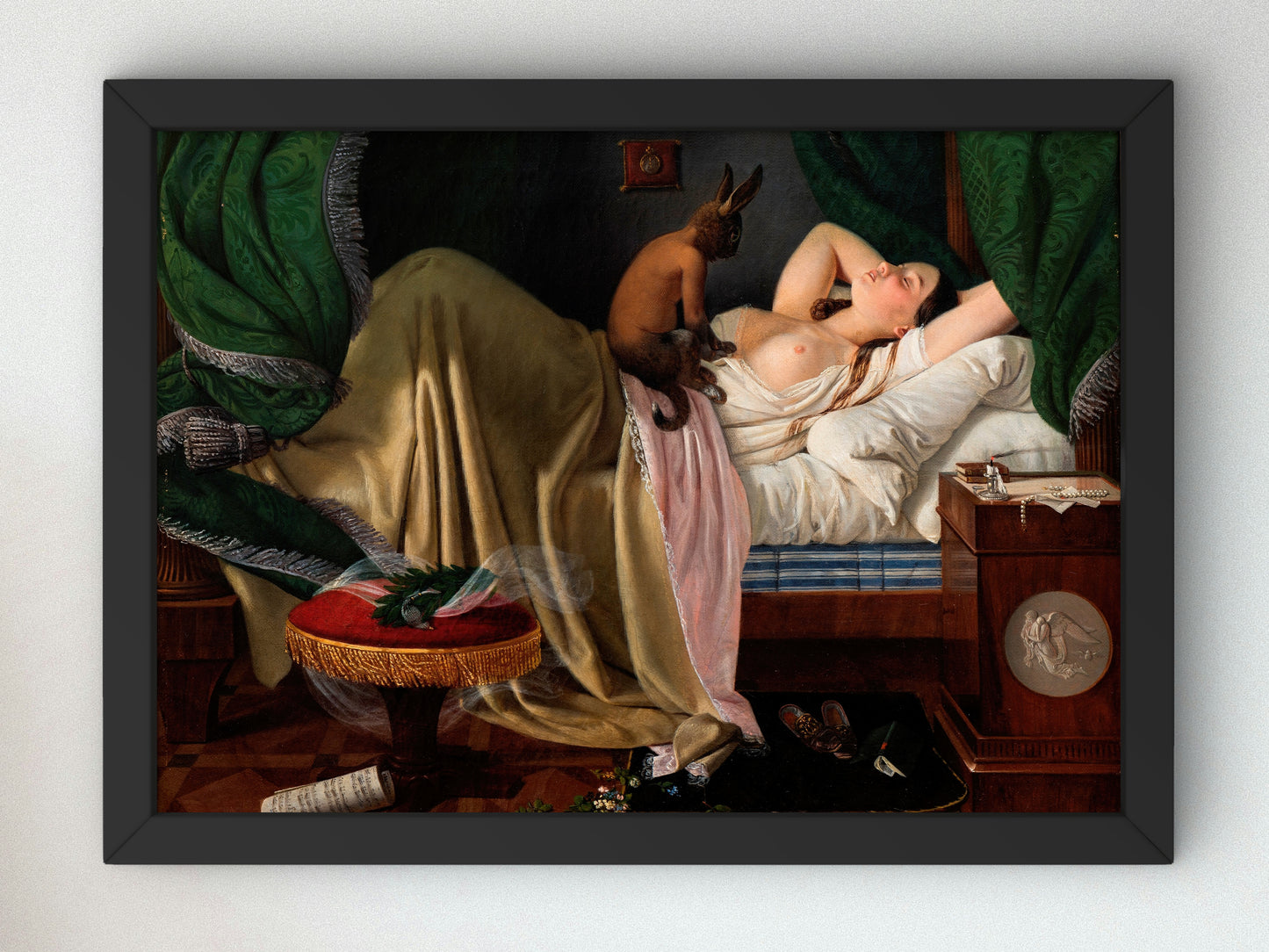 Nightmare by Ditlev Blunck 1846, Wall Art Print, Fine Art Reproduction, Museum Quality Decor, Poster