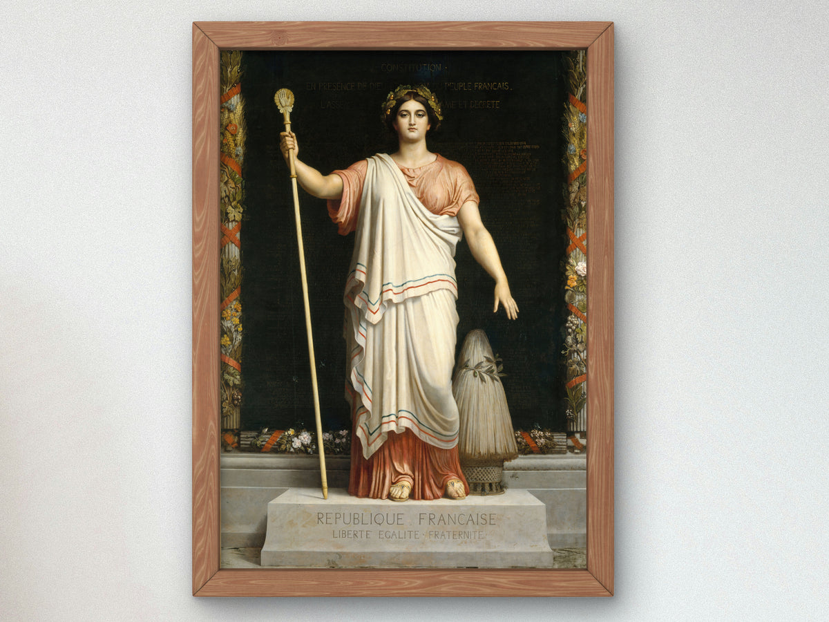 The Republic by Dominique Louis Papety 1848, Wall Art Print, Fine Art Reproduction, Museum Quality Decor, Poster