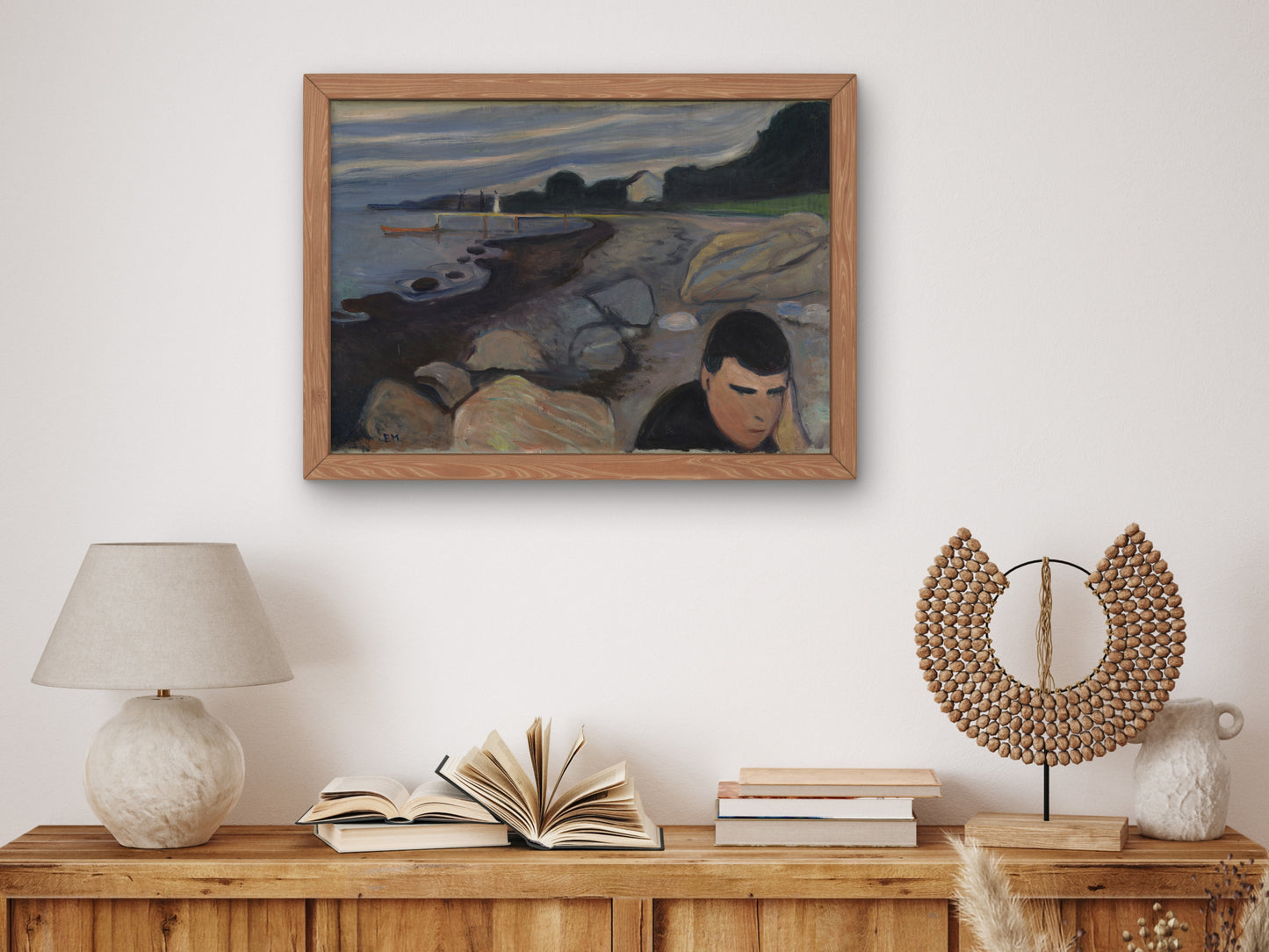 Melancholy by Edvard Munch 1892, Wall Art Print, Fine Art Reproduction, Museum Quality Decor, Poster