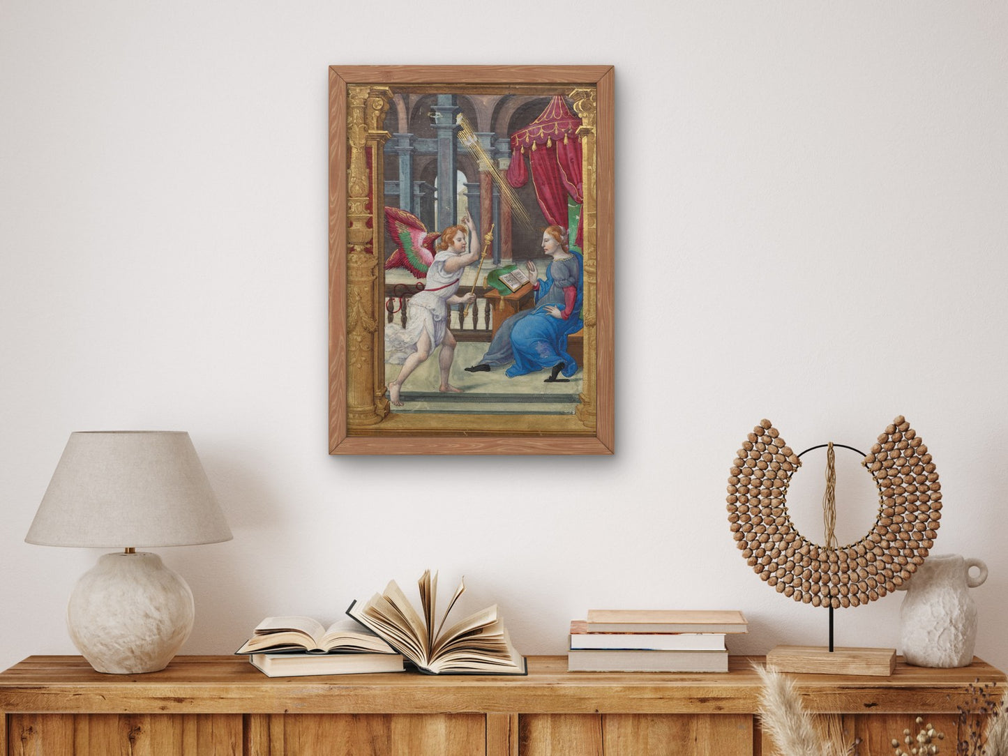 The Annunciation, Matins, Office of the Virgin by Noël Bellemare 1530, Wall Art Print, Fine Art Reproduction, Museum Quality Decor, Poster