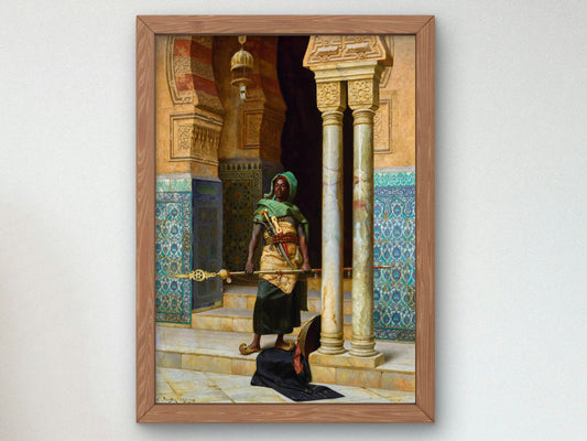 The Nubian Guard by Ludwig Deutsch 1902, Wall Art Print, Fine Art Reproduction, Museum Quality Decor, Poster