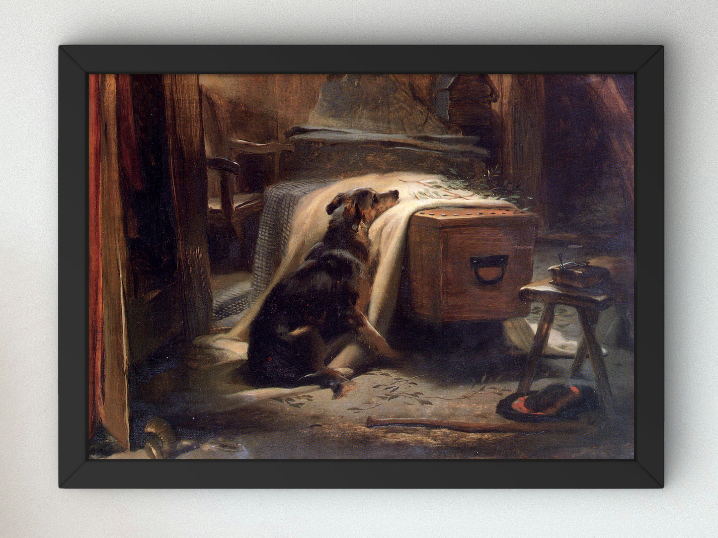 The Old Shepherd's Chief Mourner by Edwin Landseer 1837, Wall Art Print, Fine Art Reproduction, Museum Quality Decor, Poster