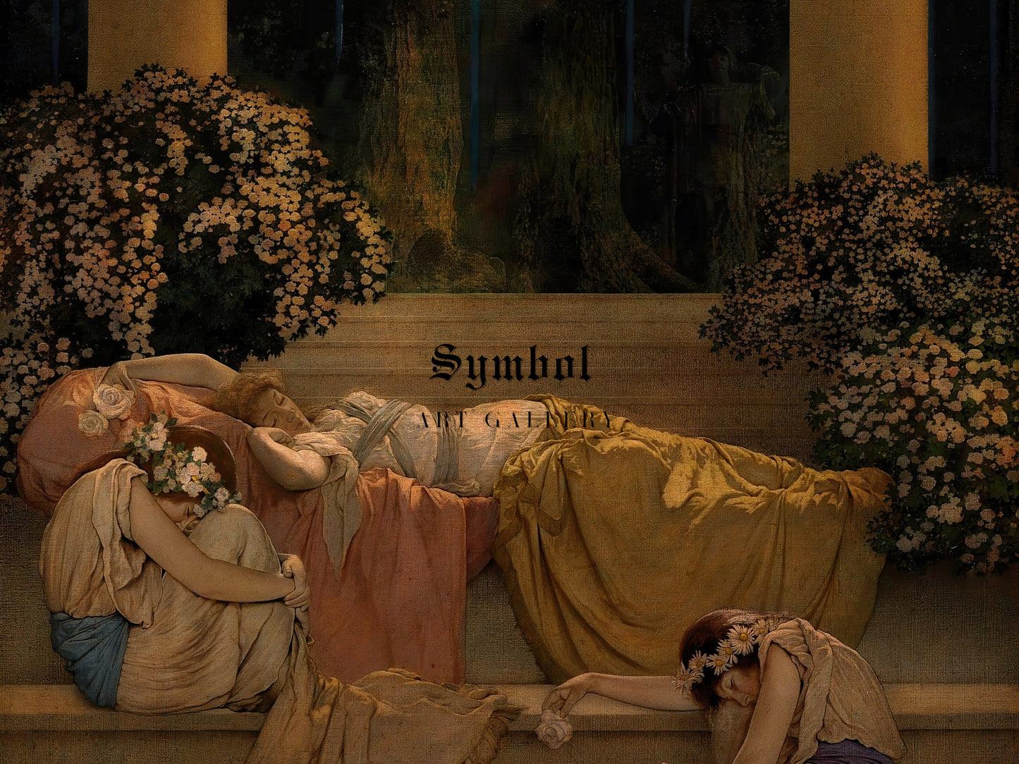 Sleeping Beauty in the Wood by Maxfield Parrish 1912, Wall Art Print, Fine Art Reproduction, Museum Quality Decor, Poster