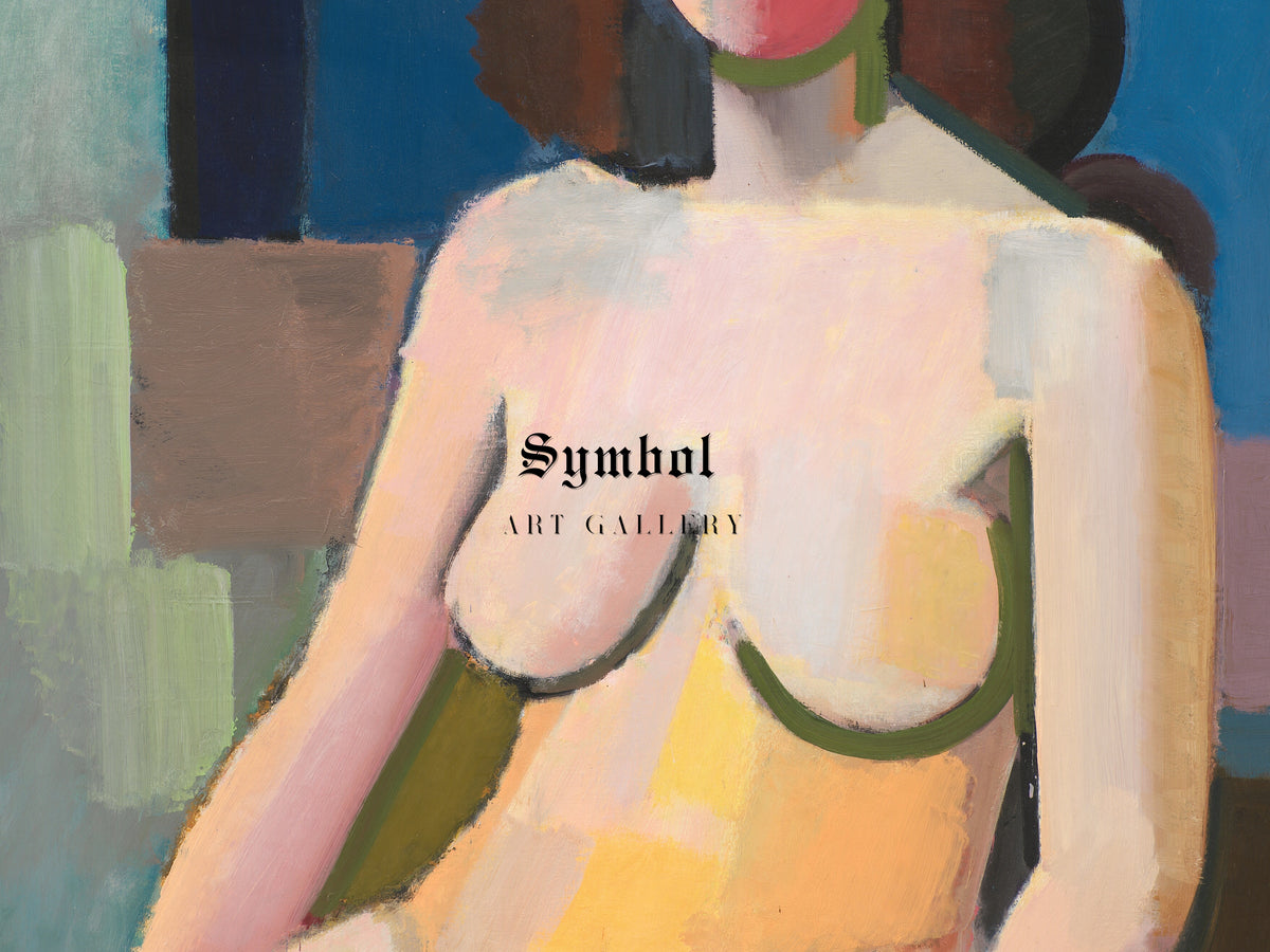 Seated Female Nude by Vilhelm Lundstrom 1940, Wall Art Print, Fine Art Reproduction, Museum Quality Decor, Poster