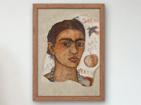 Self Portrait Very Ugly by Frida Kahlo 1933, Wall Art Print, Fine Art Reproduction, Museum Quality Decor, Poster