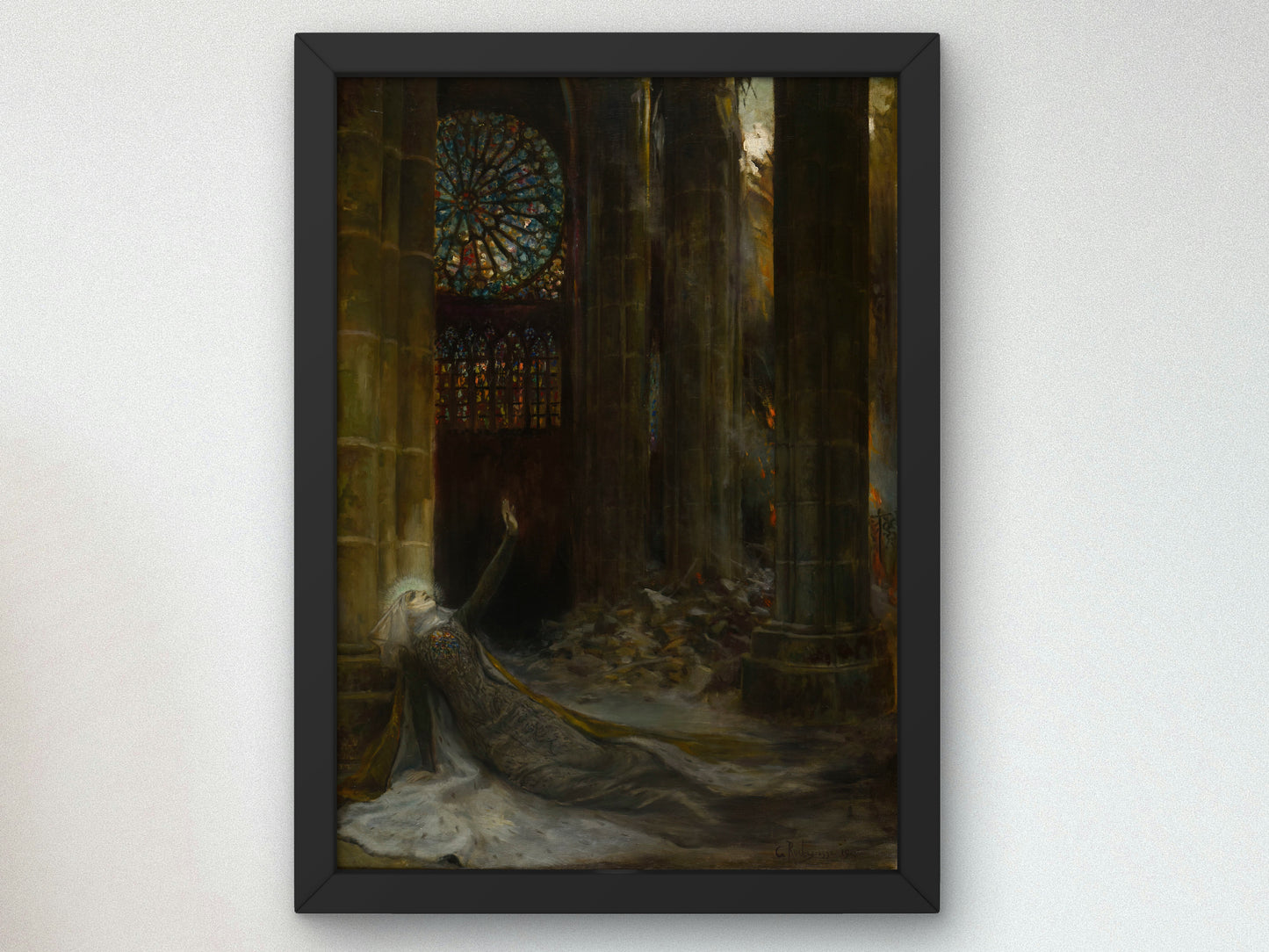 Intérieur de cathédrale by Georges Antoine Rochegrosse 1915, Wall Art Print, Fine Art Reproduction, Museum Quality Decor, Poster