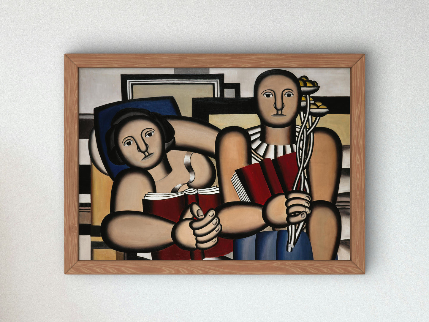 Reading by Fernand Léger 1924, Wall Art Print, Fine Art Reproduction, Museum Quality Decor, Poster