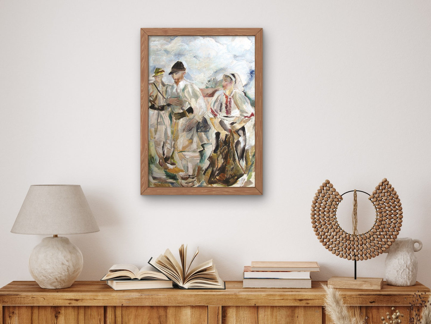 Peasants at the Fair by Elena Popea, Wall Art Print, Fine Art Reproduction, Museum Quality Decor, Poster