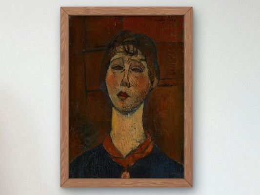 Portrait of Madame Dorival by Amedeo Modigliani 1916, Wall Art Print, Fine Art Reproduction, Museum Quality Decor, Poster