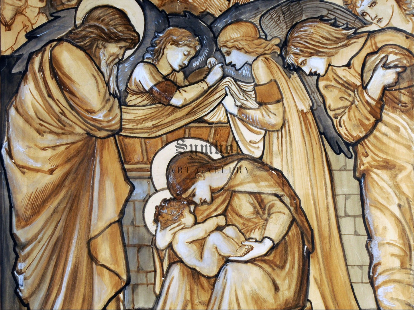 Design for The Nativity Stained Glass by Edward Burne Jones 1872, Wall Art Print, Fine Art Reproduction, Museum Quality Decor, Poster