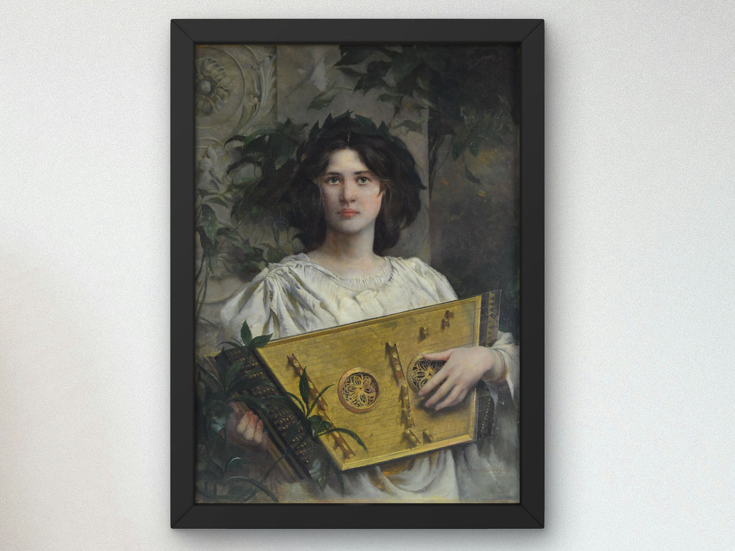 The Musician by Edwin Blashfield 1880, Wall Art Print, Fine Art Reproduction, Museum Quality Decor, Poster