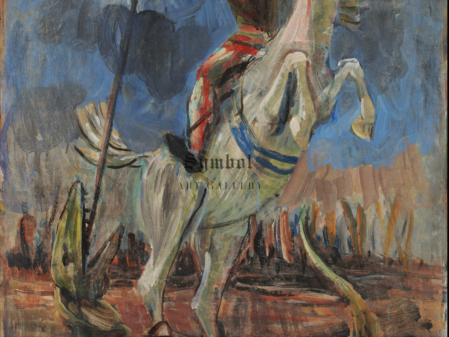 Saint George by Ernesto de Fiori 1942, Wall Art Print, Fine Art Reproduction, Museum Quality Decor, Poster