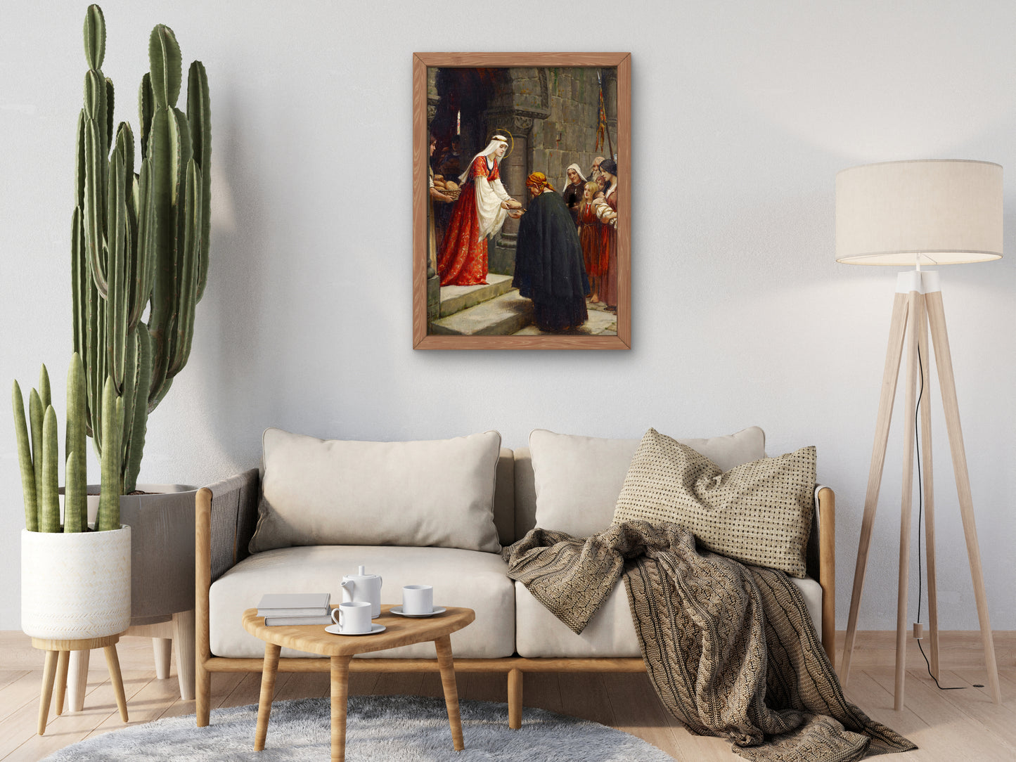The Charity of Saint Elizabeth of Hungary by Edmund Blair Leighton, Wall Art Print, Fine Art Reproduction, Museum Quality Decor, Poster