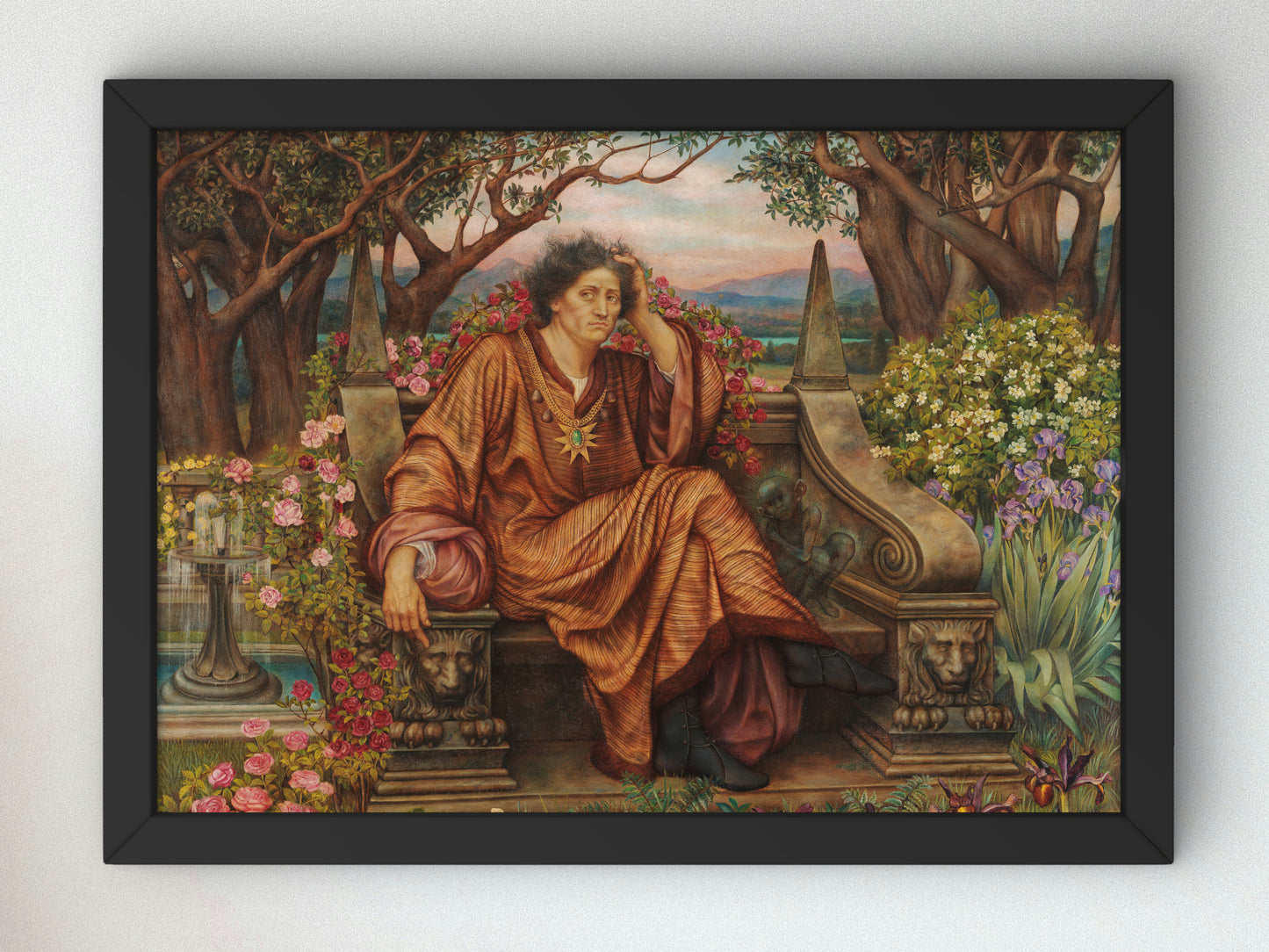 A Soul in Hell by Evelyn De Morgan 1901, Wall Art Print, Fine Art Reproduction, Museum Quality Decor, Poster
