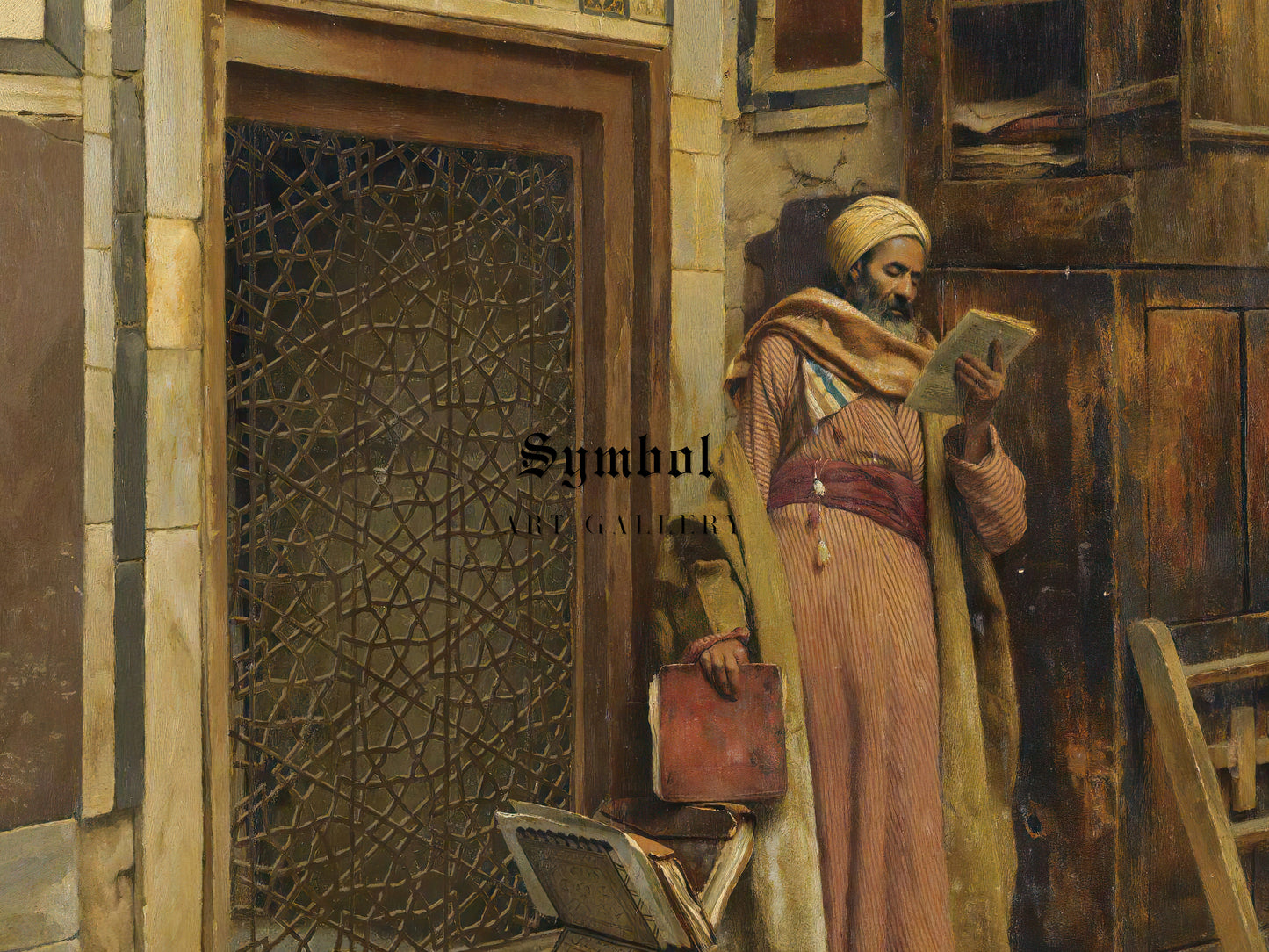 The Scholar by Ludwig Deutsch 1890, Wall Art Print, Fine Art Reproduction, Museum Quality Decor, Poster