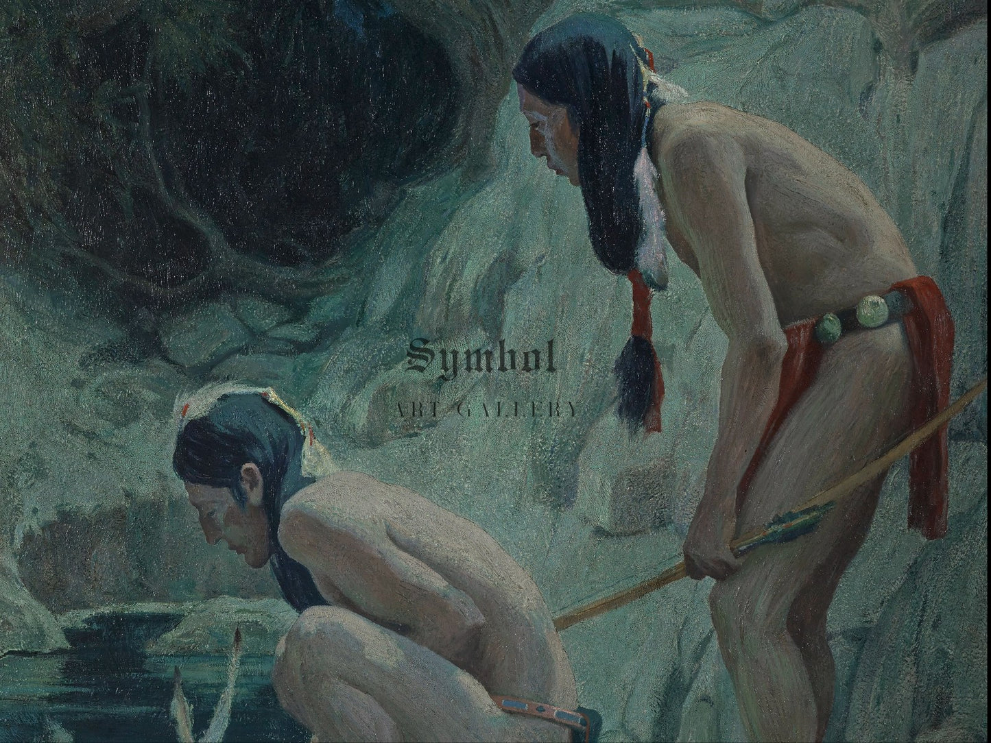 Sacred Waters by Eanger Irving Couse 1902, Wall Art Print, Fine Art Reproduction, Museum Quality Decor, Poster