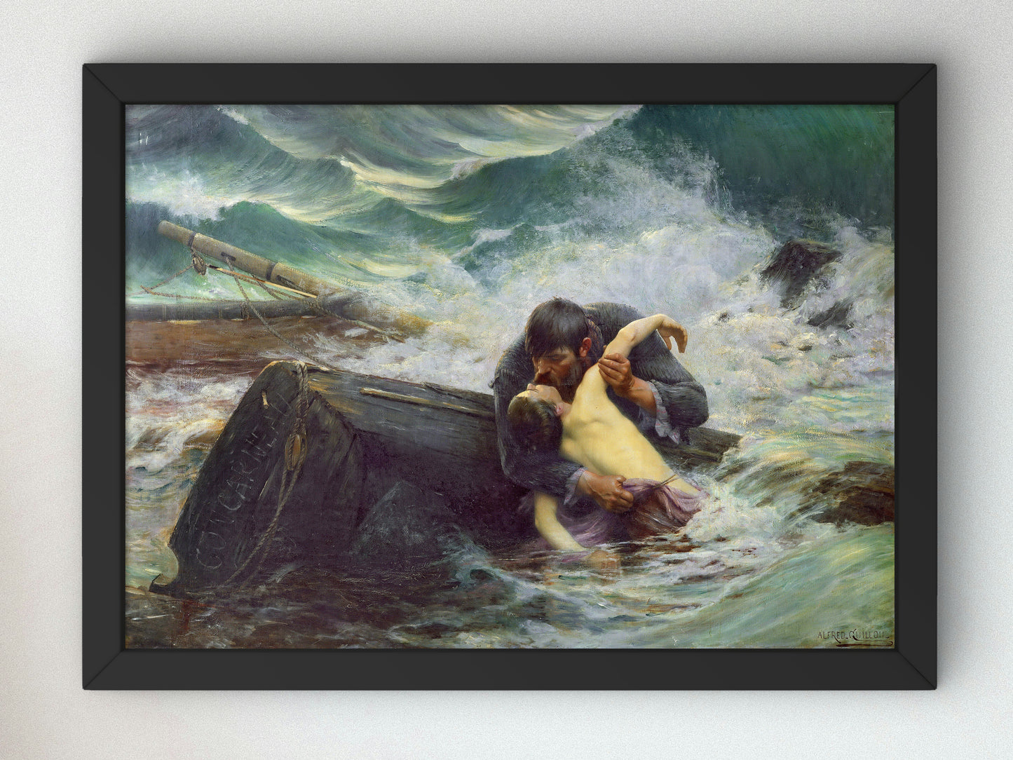 Adieu by Alfred Guillou 1892, Wall Art Print, Fine Art Reproduction, Museum Quality Decor, Poster