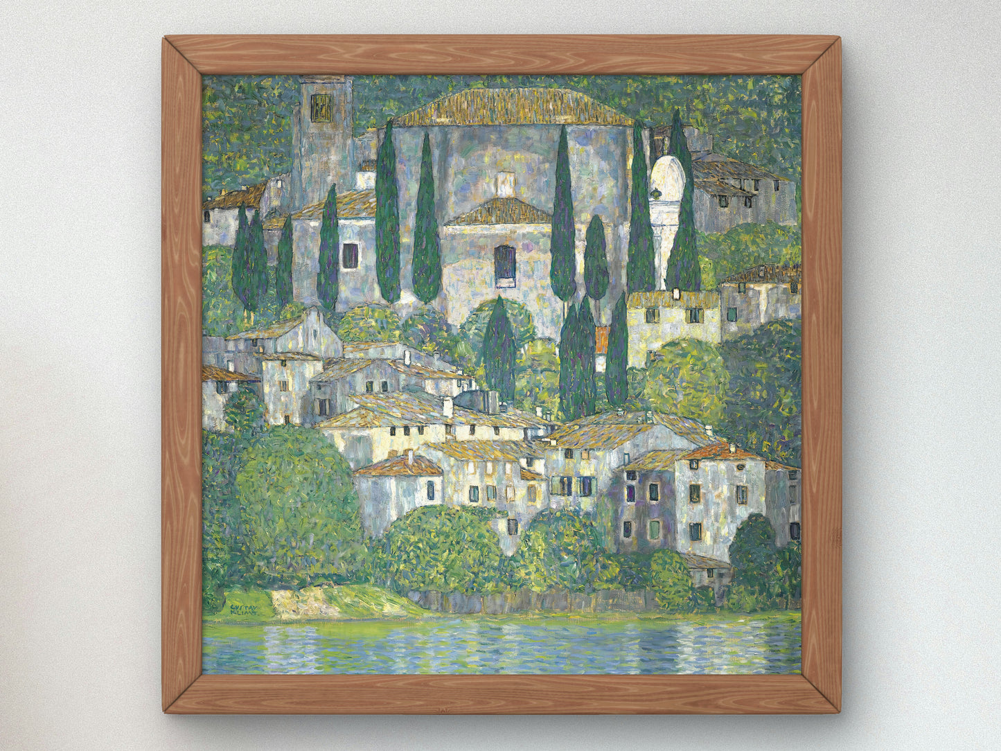 Church in Cassone by Gustav Klimt 1913, Wall Art Print, Fine Art Reproduction, Museum Quality Decor, Poster