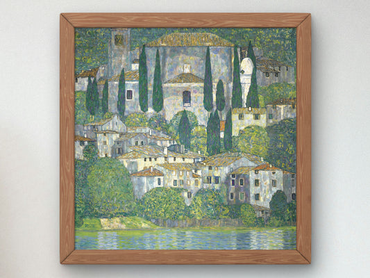 Church in Cassone by Gustav Klimt 1913, Wall Art Print, Fine Art Reproduction, Museum Quality Decor, Poster