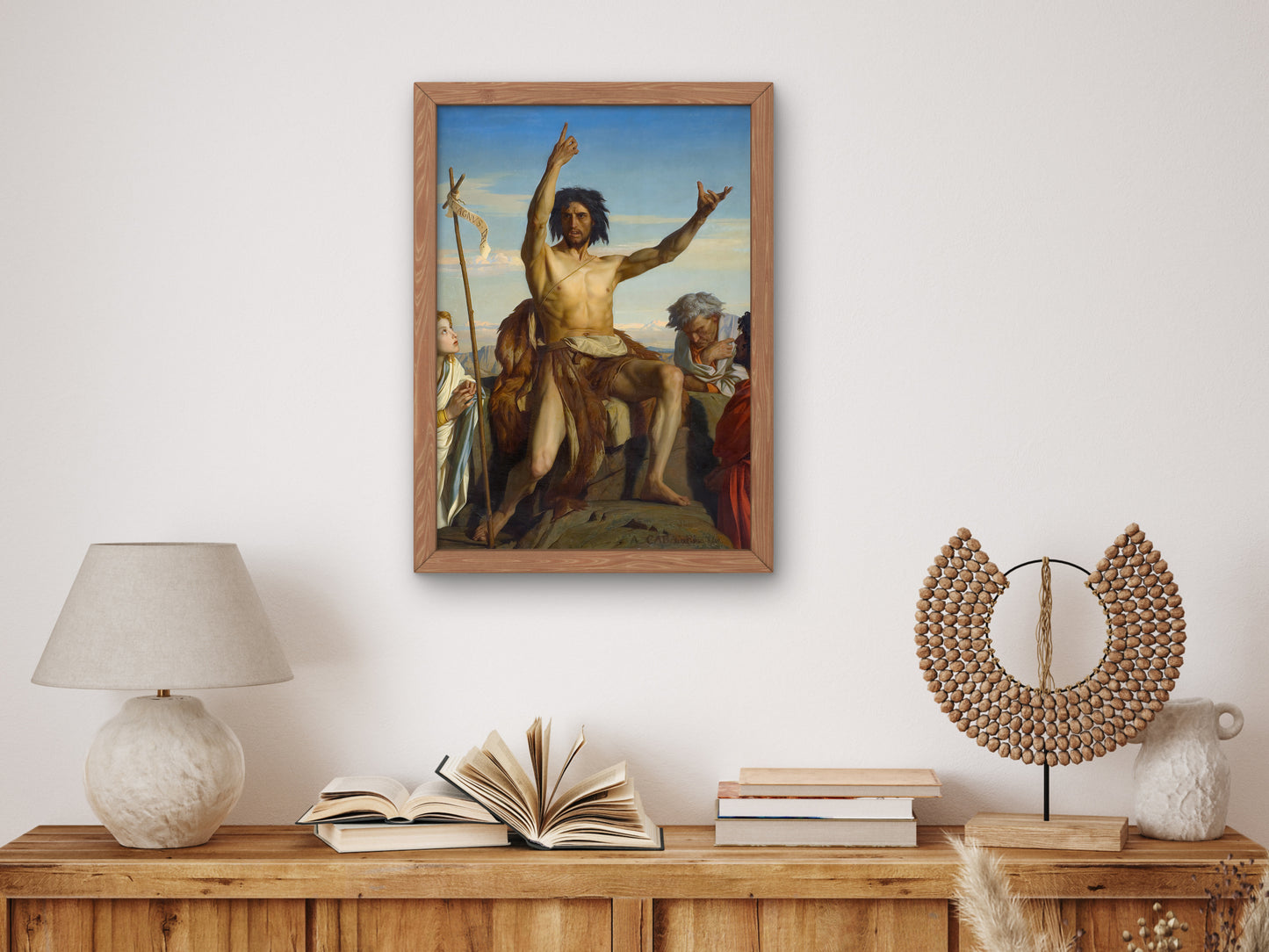 Saint John the Baptist by Alexandre Cabanel 1849, Wall Art Print, Fine Art Reproduction, Museum Quality Decor, Poster