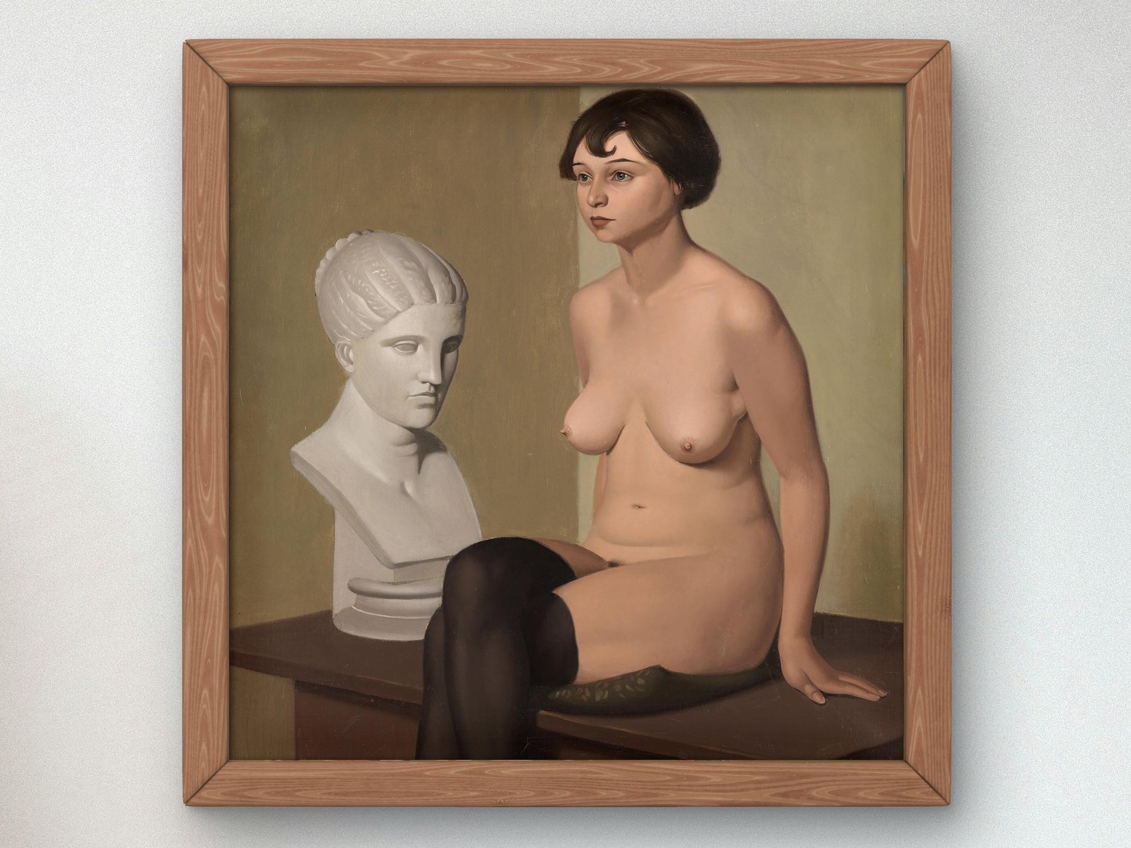 Female Nude with Plaster Head by Georg Scholz, 1927, Art Deco and American Modernism, fine art print