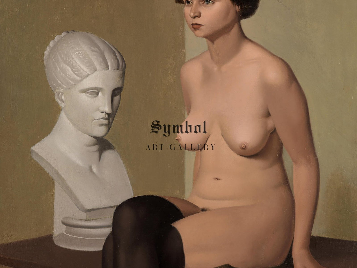 Female Nude with Plaster Head by Georg Scholz, 1927, Art Deco and American Modernism, fine art print