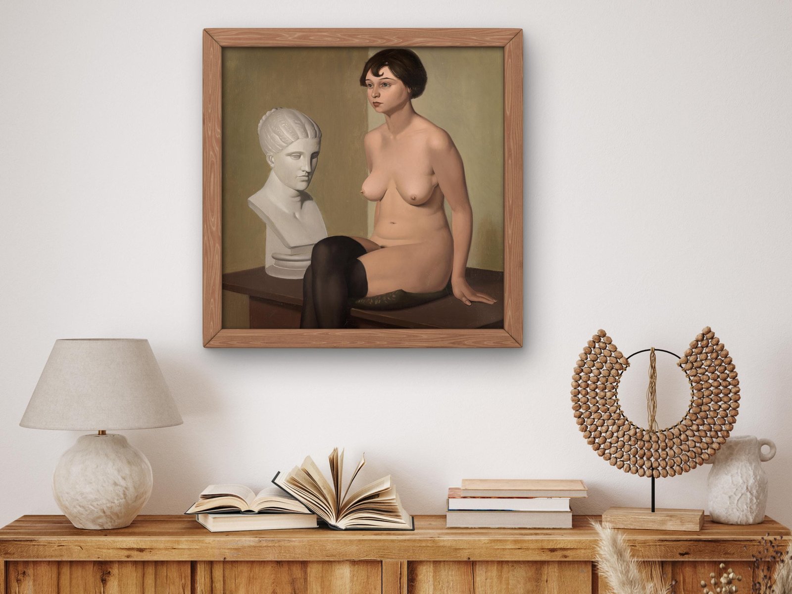 Female Nude with Plaster Head by Georg Scholz, 1927, Art Deco and American Modernism, fine art print