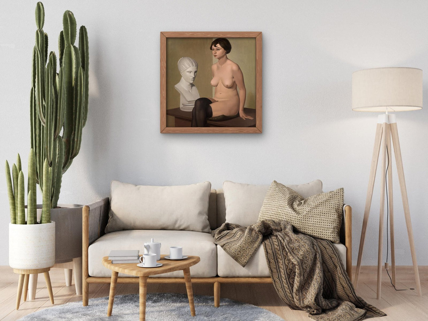 Female Nude with Plaster Head by Georg Scholz, 1927, Art Deco and American Modernism, fine art print