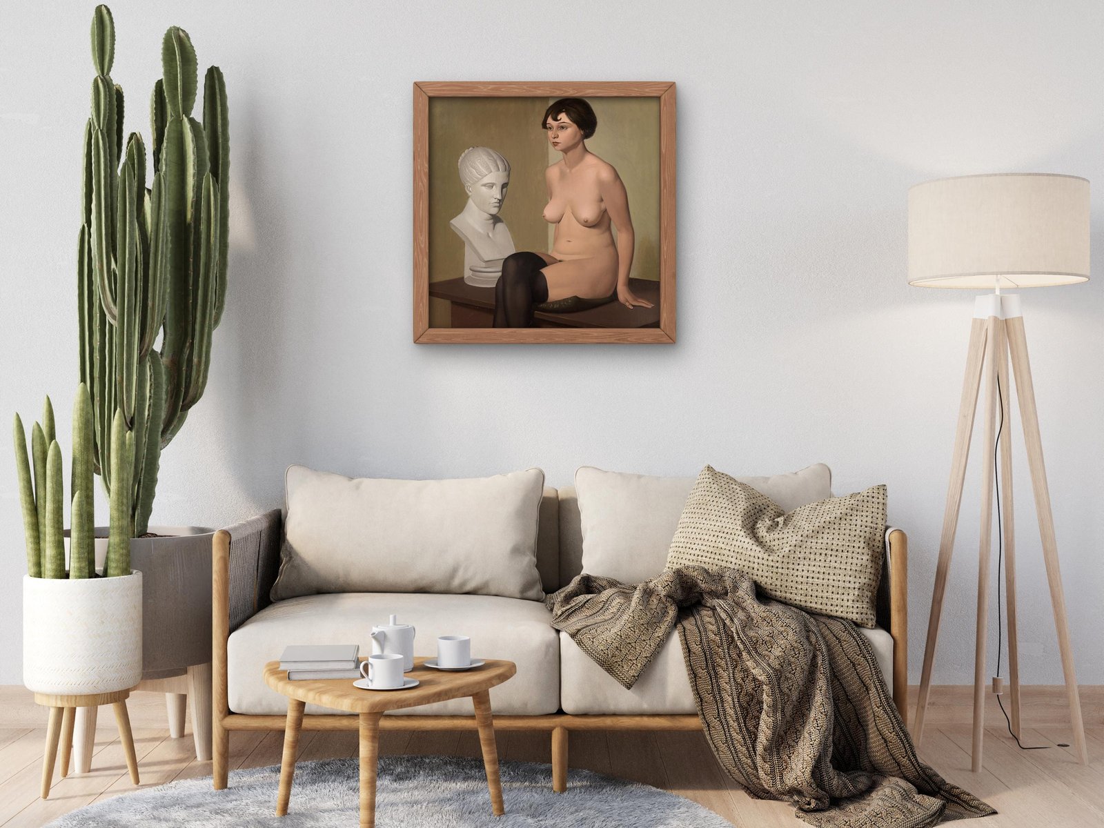 Female Nude with Plaster Head by Georg Scholz, 1927, Art Deco and American Modernism, fine art print