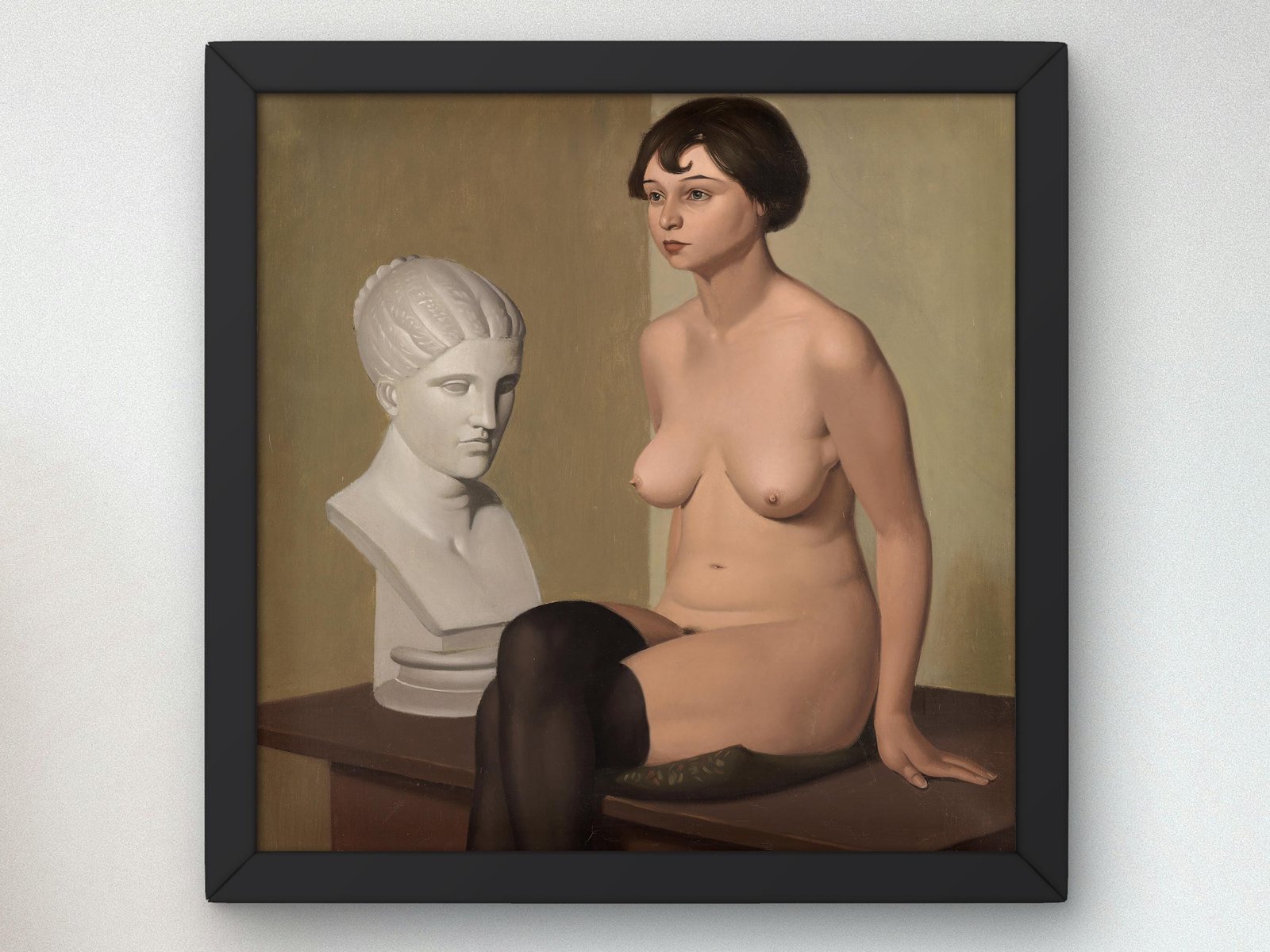 Female Nude with Plaster Head by Georg Scholz, 1927, Art Deco and American Modernism, fine art print
