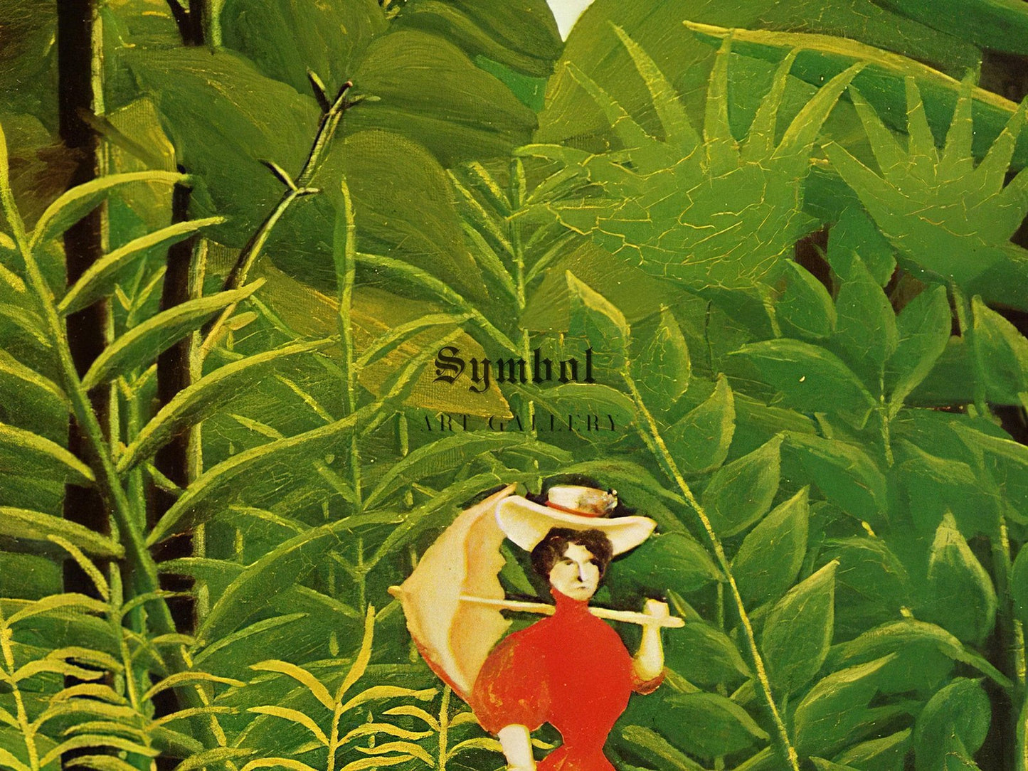 Femme en Rouge dans la Forêt by Henri Rousseau, 1905, Post-Impressionism, fine art print