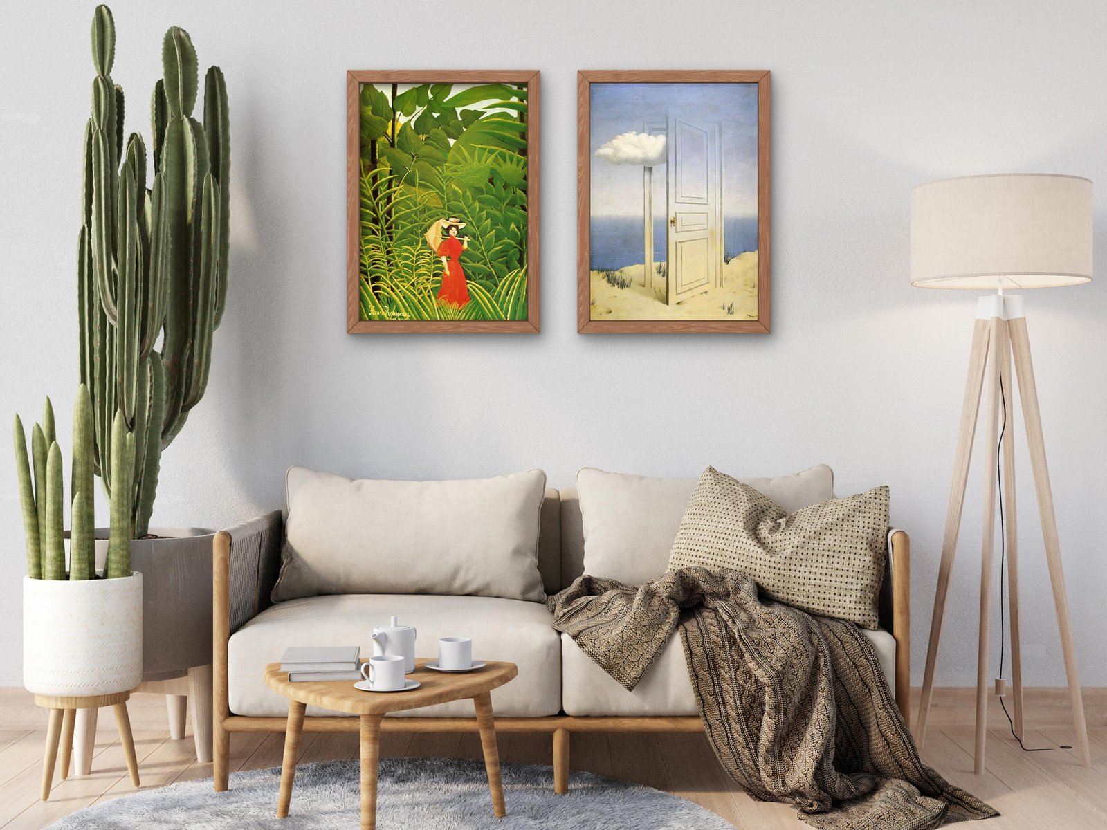 Femme en Rouge dans la Forêt by Henri Rousseau, 1905, Post-Impressionism, fine art print