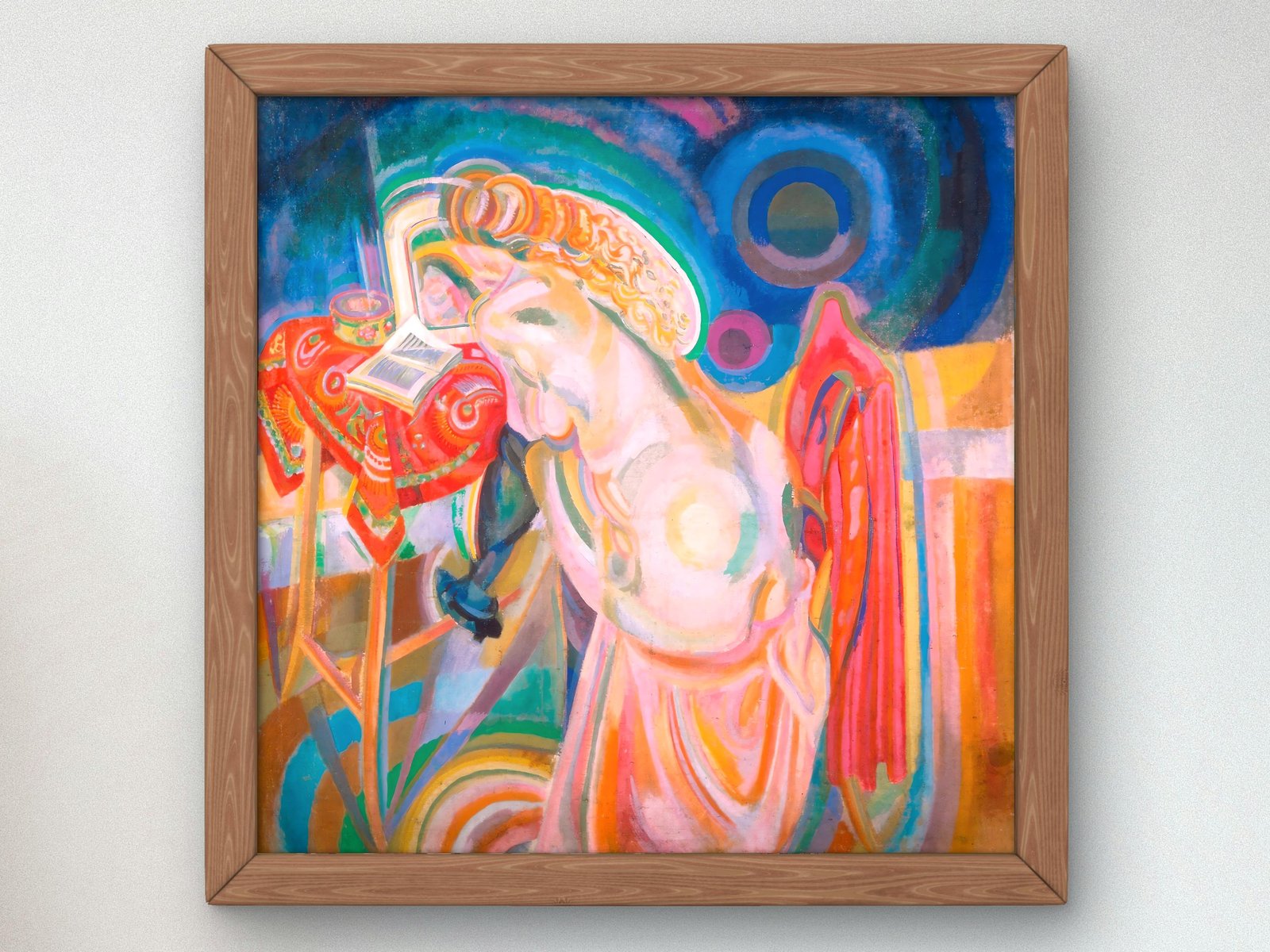 Femme Nue Lisant by Robert Delaunay, 1915, Cubism and Abstract Art, fine art print