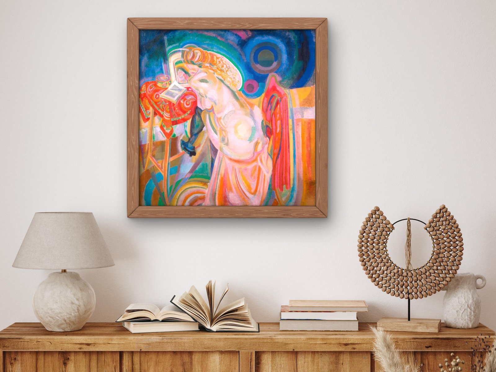 Femme Nue Lisant by Robert Delaunay, 1915, Cubism and Abstract Art, fine art print