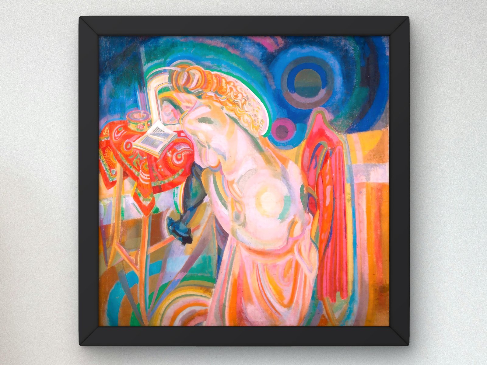 Femme Nue Lisant by Robert Delaunay, 1915, Cubism and Abstract Art, fine art print