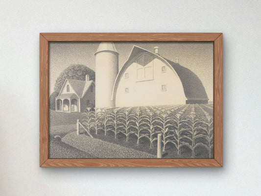 Fertility by Grant Wood, 1939, Art Deco and American Modernism, fine art print