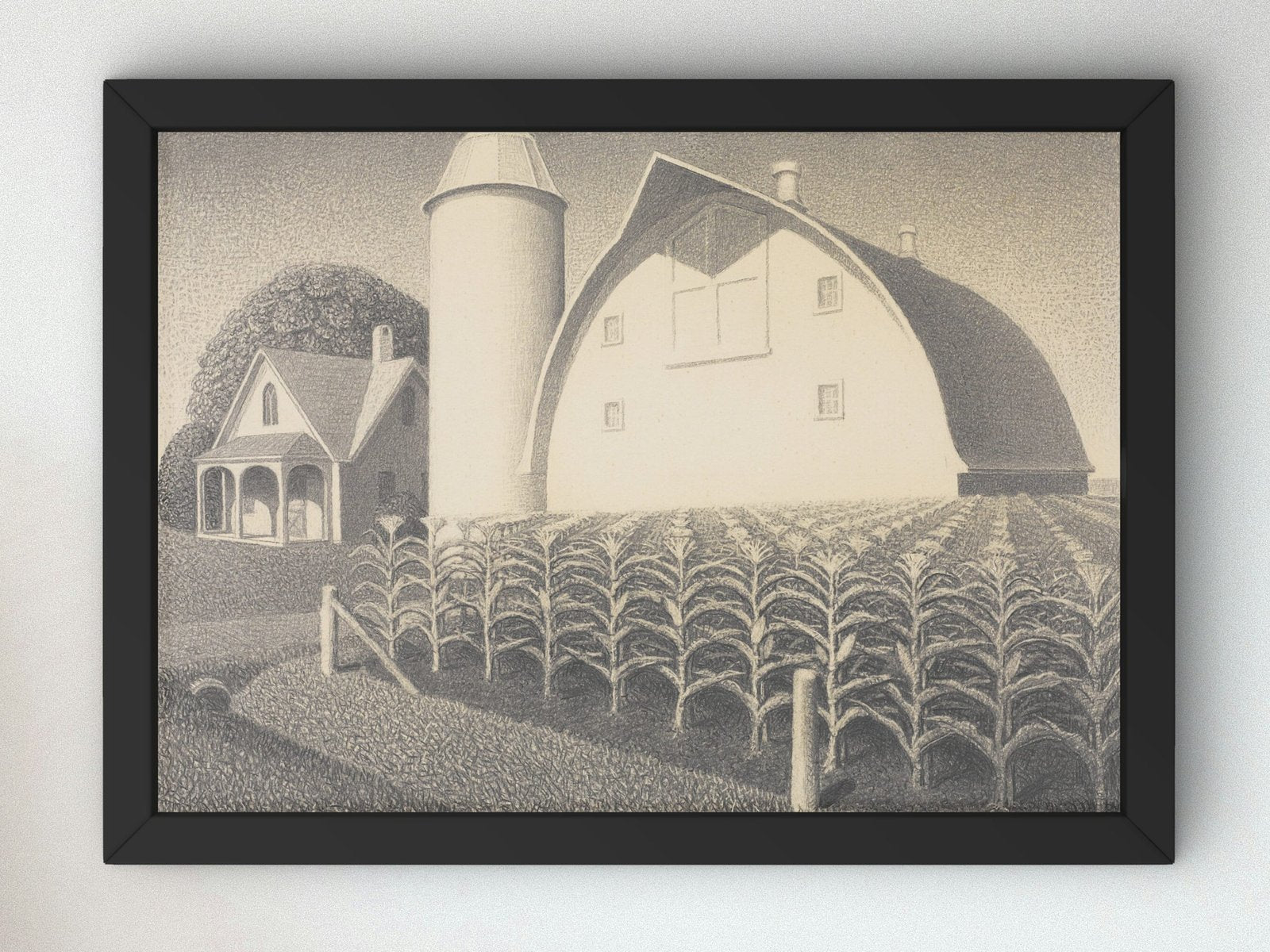 Fertility by Grant Wood, 1939, Art Deco and American Modernism, fine art print