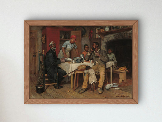 A Pastoral Visit by Richard Norris Brooke 1881, Wall Art Print, Fine Art Reproduction, Museum Quality Decor, Poster