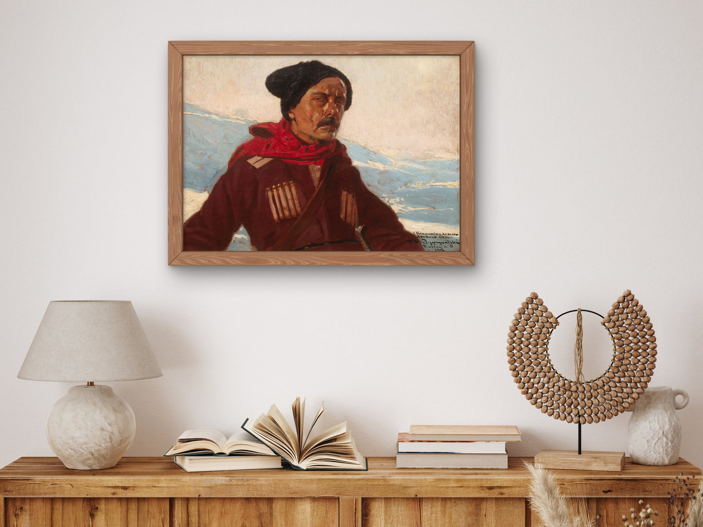 Circassian Self Portrait of the Artist by Feliks Michał Wygrzywalski 1916, Wall Art Print, Fine Art Reproduction, Museum Quality Decor