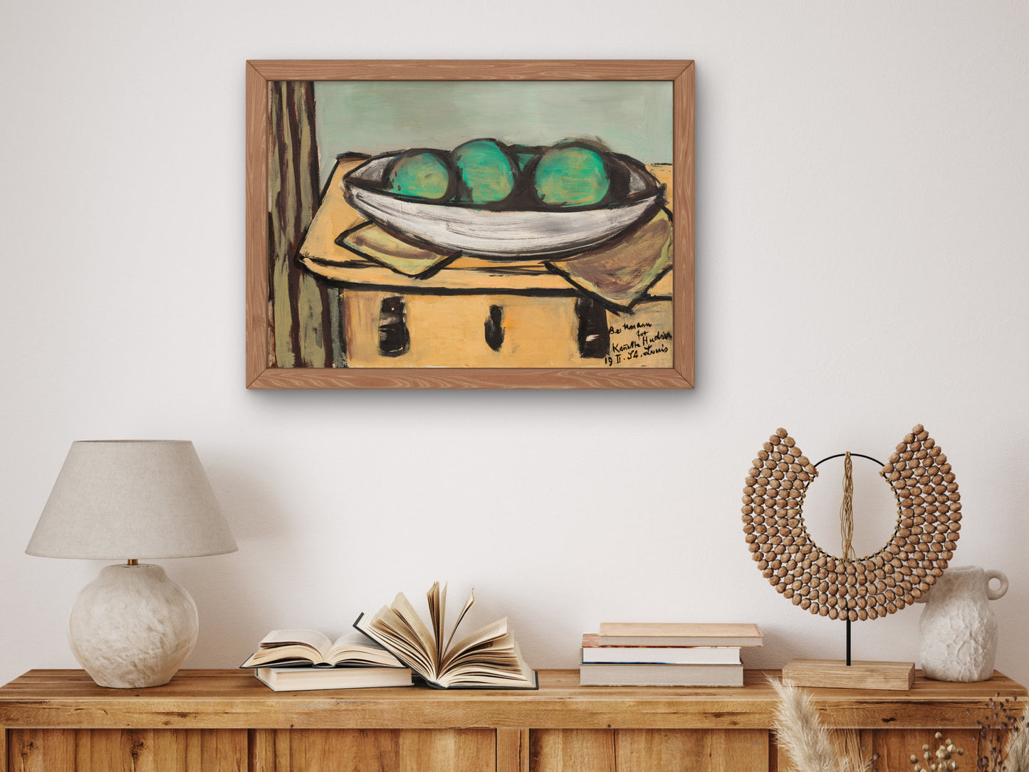Still Life with Large Green Fruit by Max Beckmann 1947, Wall Art Print, Fine Art Reproduction, Museum Quality Decor, Poster