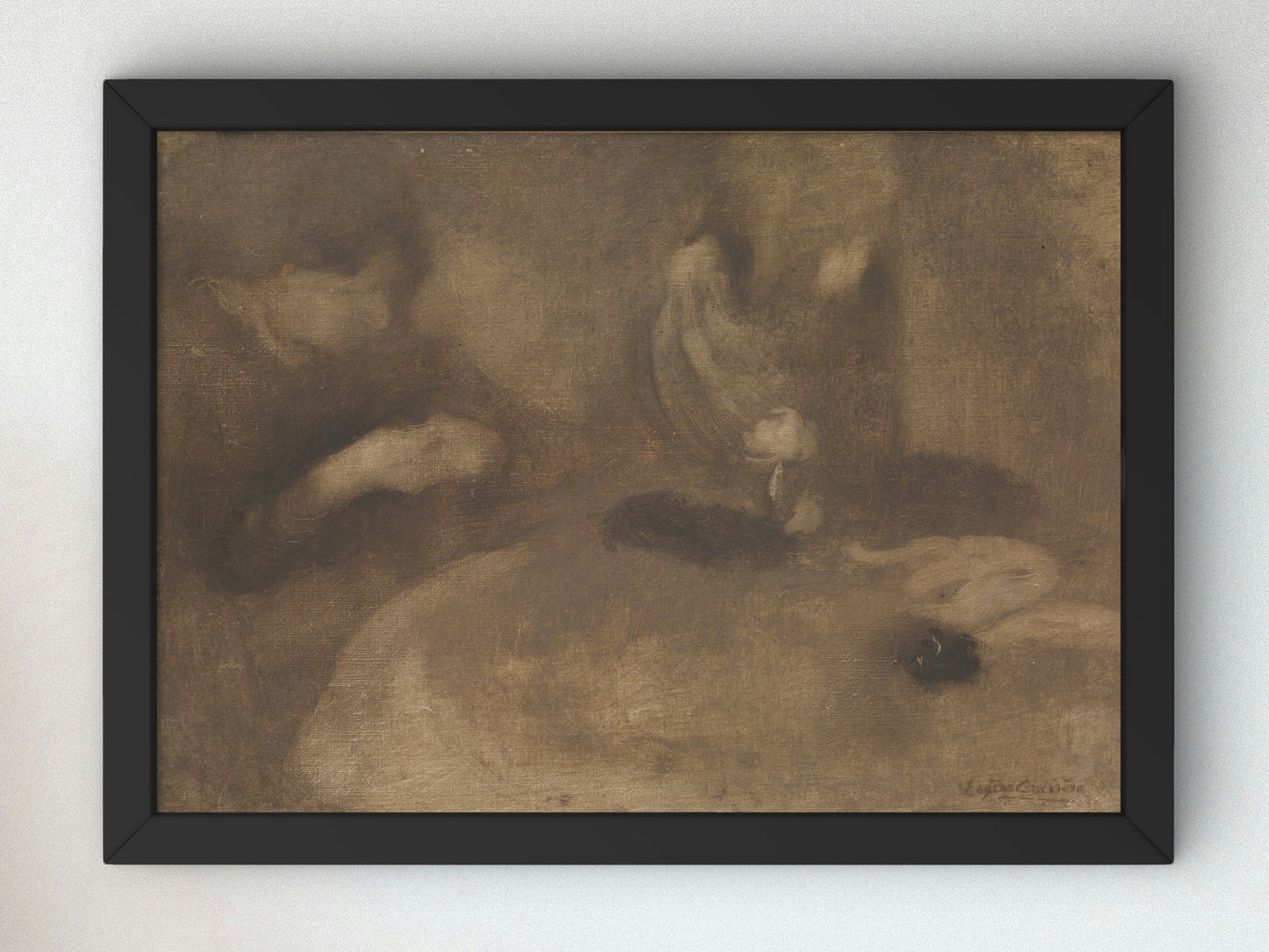 Women Sewing at a Table by Eugène Carrière 1894, Wall Art Print, Fine Art Reproduction, Museum Quality Decor, Poster