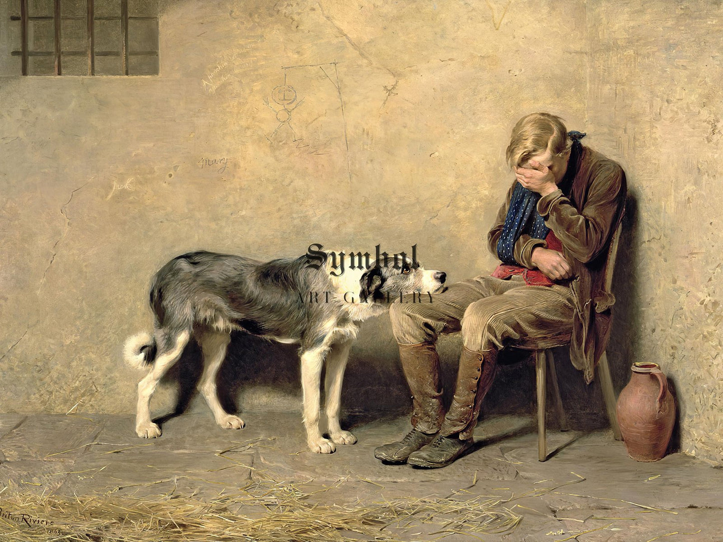 Fidelity by Briton Rivière, 1869, Realism and Naturalism, fine art print