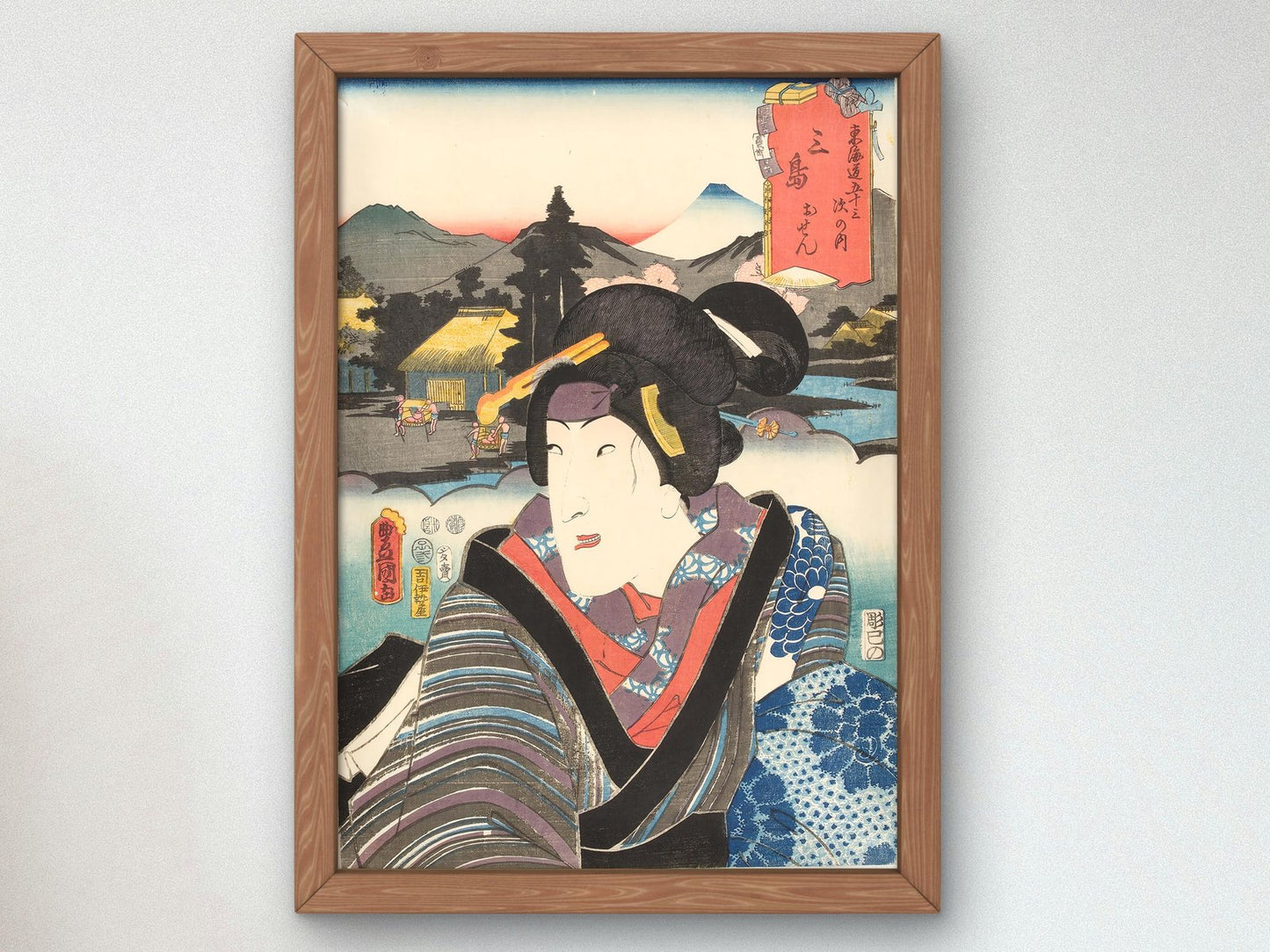 Mishima Osen by Utagawa Kunisada, 1852, Japanese Woodblock Prints, fine art print