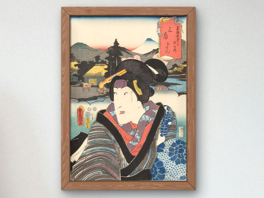 Mishima Osen by Utagawa Kunisada, 1852, Japanese Woodblock Prints, fine art print