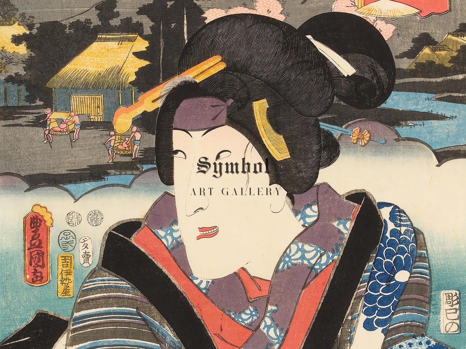 Mishima Osen by Utagawa Kunisada, 1852, Japanese Woodblock Prints, fine art print